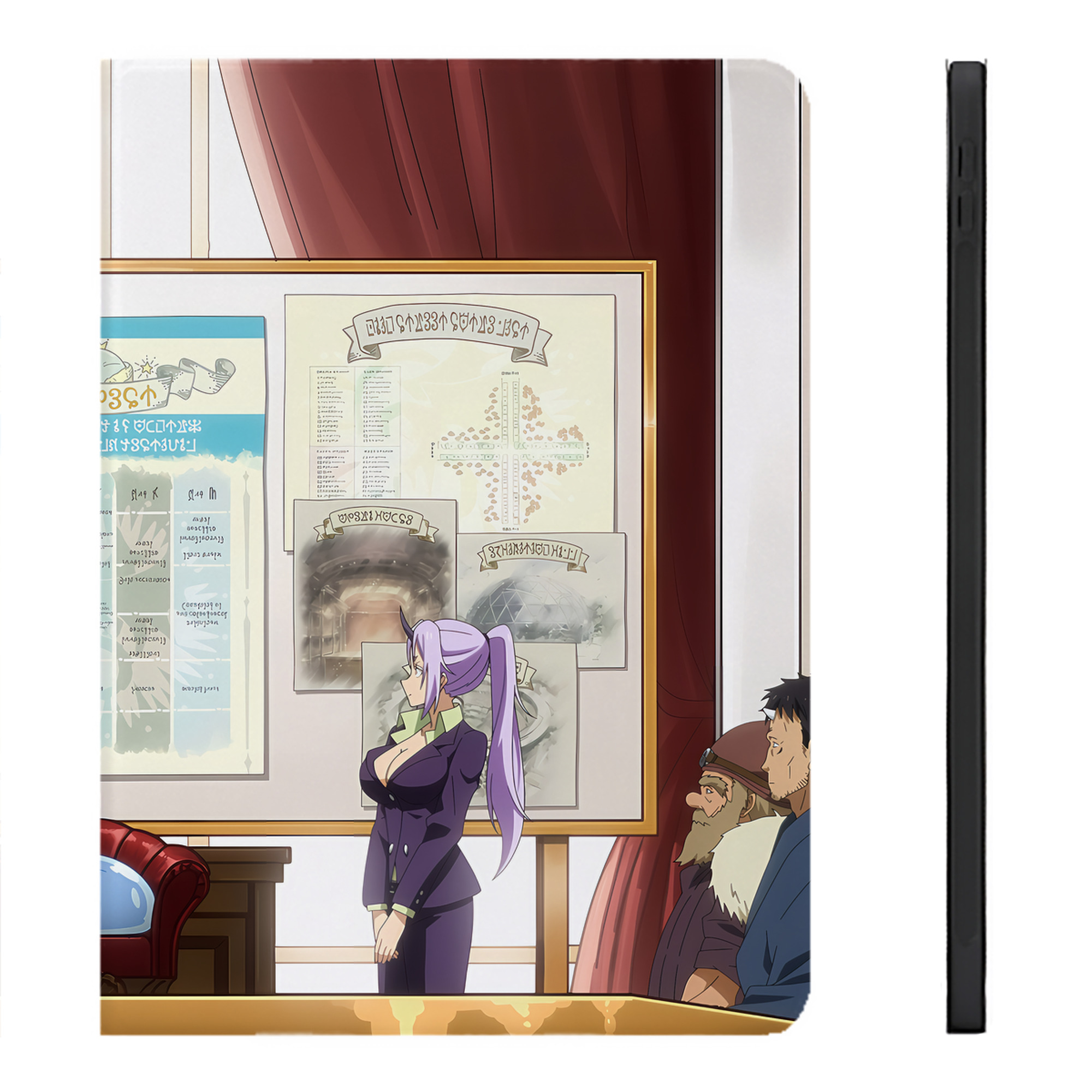 （画像用） 転スラ Regarding Reincarnated to Slime IPadケース ペンホルダー付き ブックスタイルデザイン